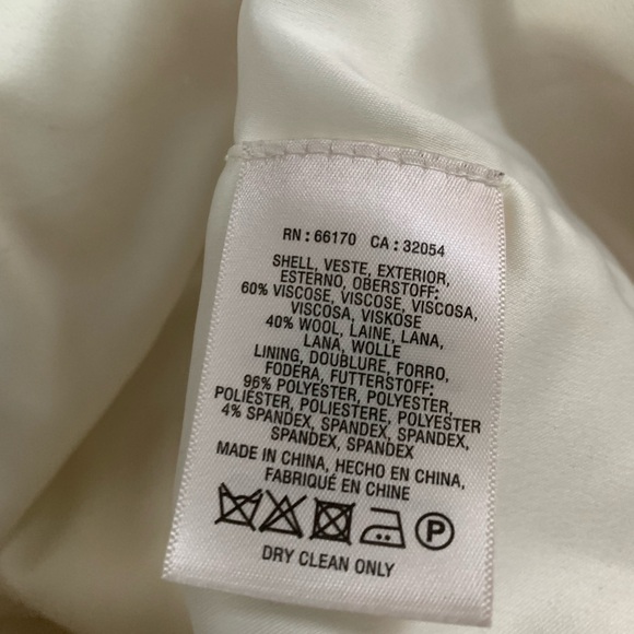 Elevenses Winter White, Wool blend, lined Women's Jacket - Picture 4 of 5